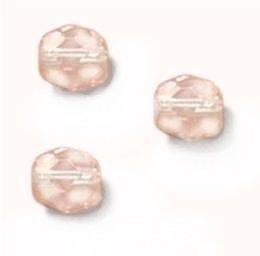 Facettes de Bohème 4mm LIGHT ROSE LUSTRE / 50 perles