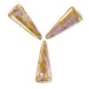 Perles spike conique 5x13mm MIX ROSE GOLD MARBRE CERAMIC LOOK  / 10 perles